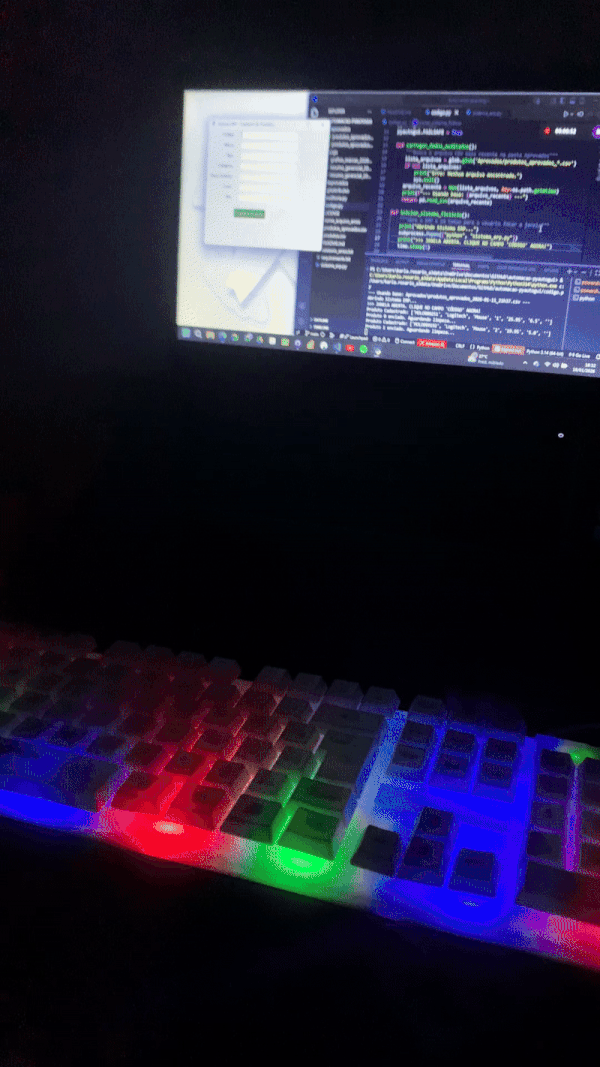 Demonstração do Robô RPA rodando